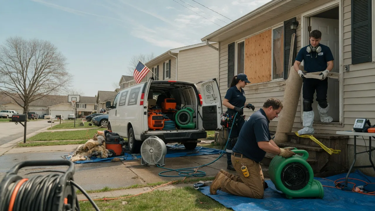 Water Damage Restoration in Sandwich, IL near me